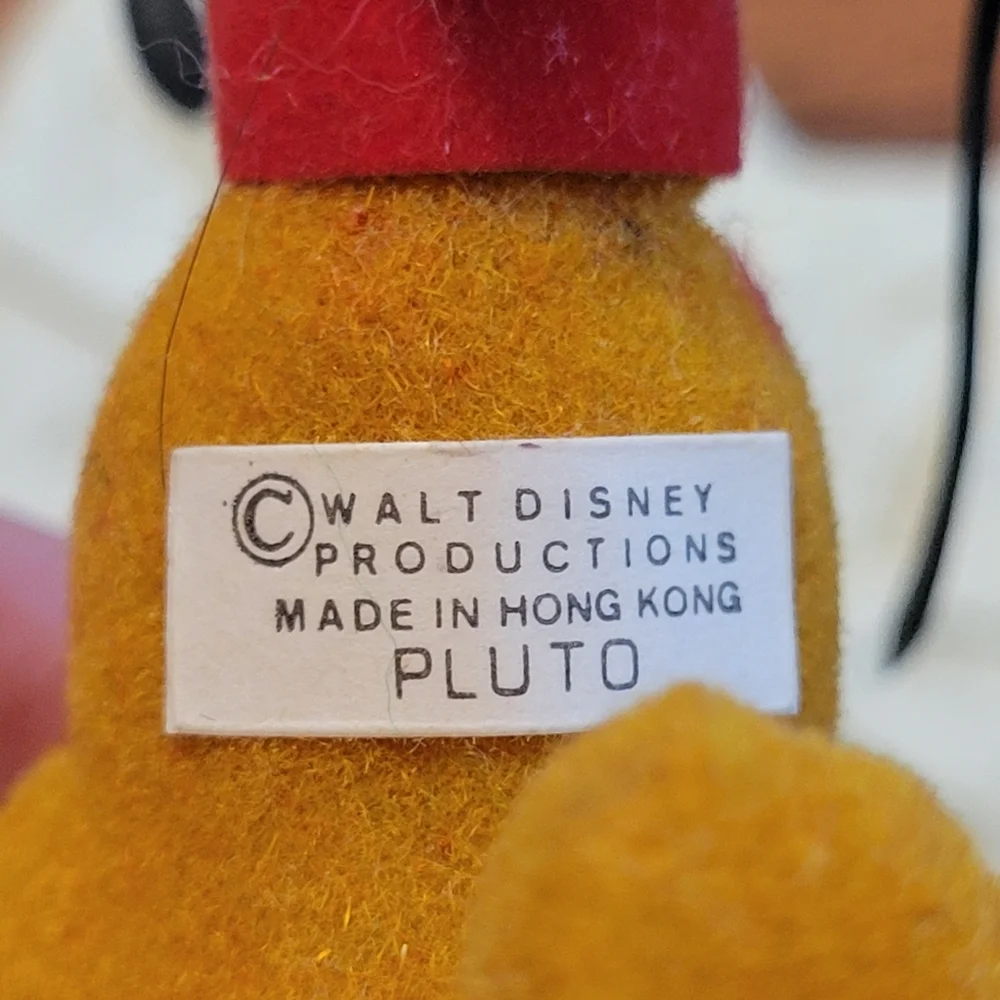 Walt Disney Prod. Vintage Pluto & Disney Donald & Daisy Duck Mini Ornaments